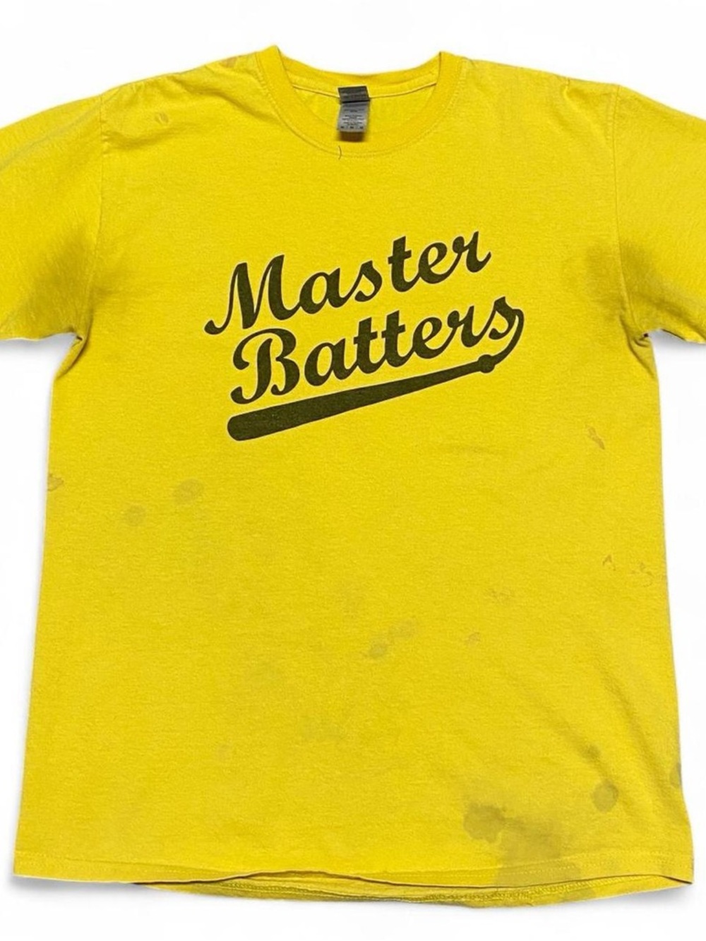 Master batters yellow graphic funny T-shirt